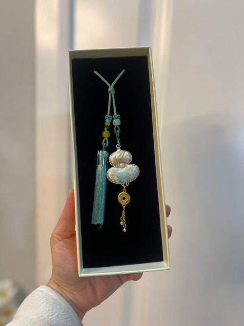 Song Brocade Gourd Charm | Handmade Chinese Tassel Ornament